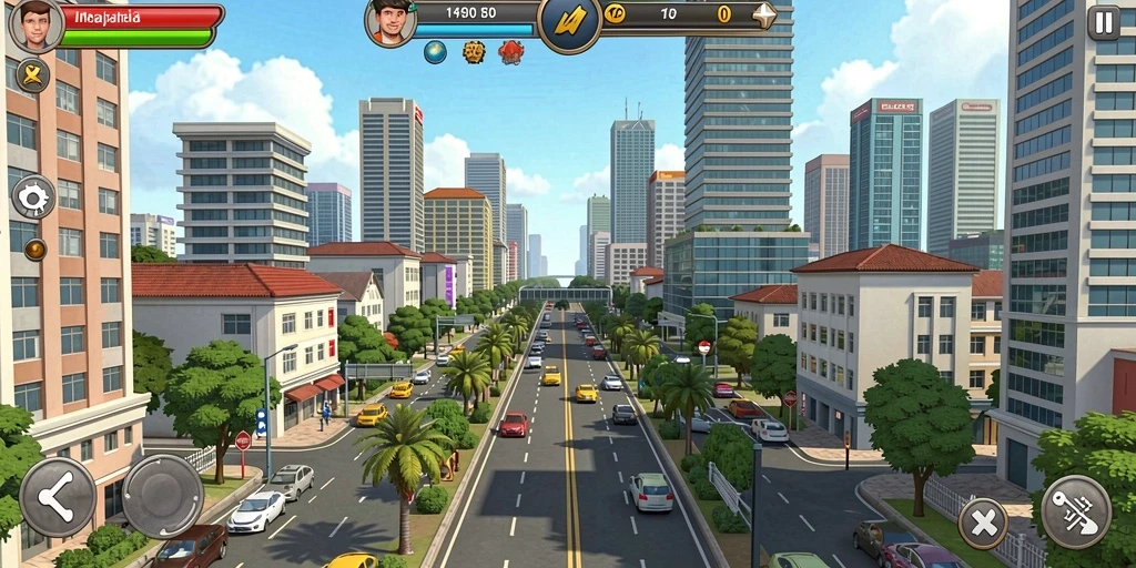 Screenshot menampilkan petualangan di dunia pertama.
